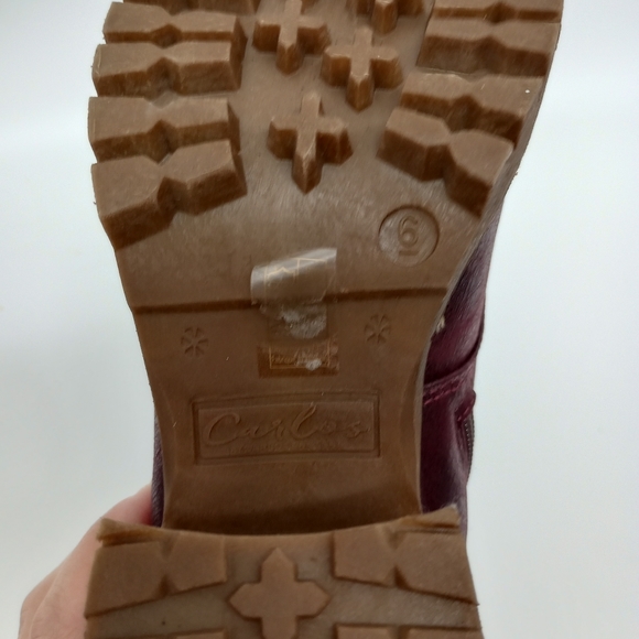 Carlos by Carlos Santana Gibson Lace up Bootie in Wine - Picture 6 of 7